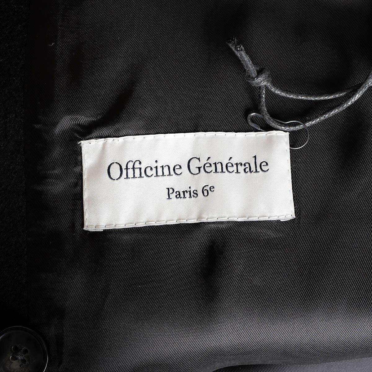 OFFICINE GENERALE black wool MATHILDE DOUBLE BREASTED Blazer Jacket 38 XS For Sale 3
