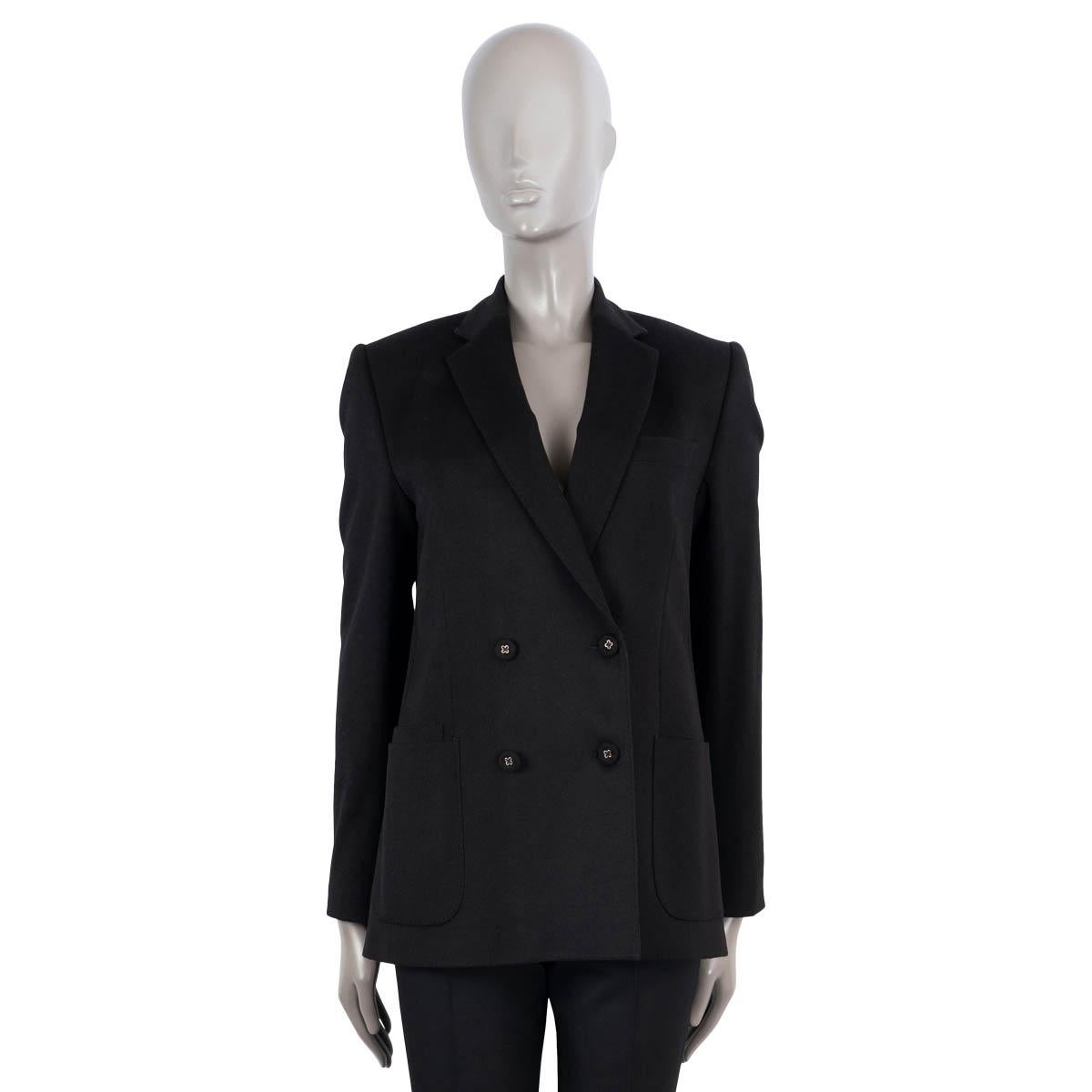 OFFICINE GENERALE black wool MATHILDE DOUBLE BREASTED Blazer Jacket 38 XS For Sale