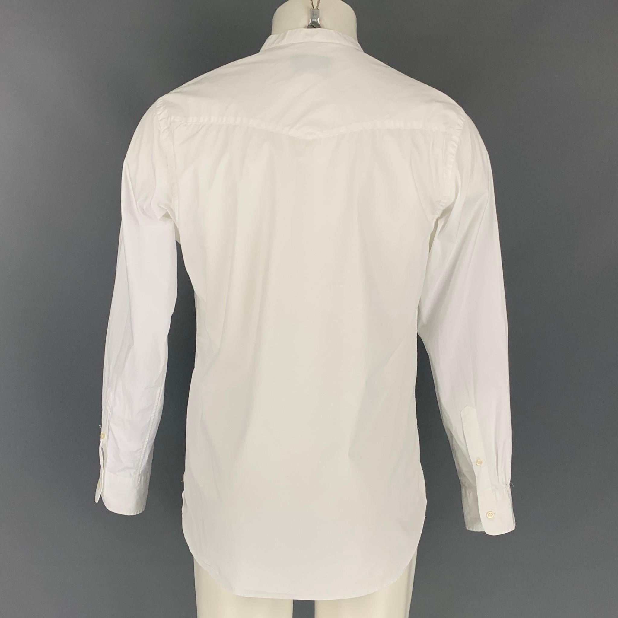 white nehru collar shirt