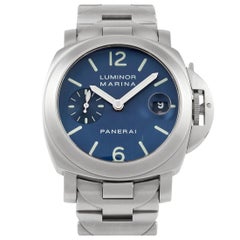 Officine Panerai Luminor Marina Automatik-Edelstahl-Blaues Zifferblatt PAM 120