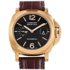 Officine Panerai Luminor Marina Automatic Yellow Gold Watch PAM140