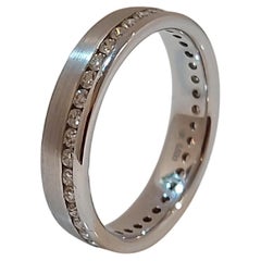 Offset Diamond Full Set Band Ring