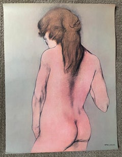 Offset Lithograph Drawing from "Portfolio" by Rafael Coronel, 1978