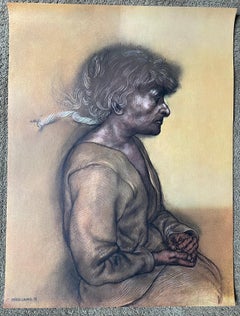 Offset Lithograph Drawing from "Portfolio" by Rafael Coronel, 1978