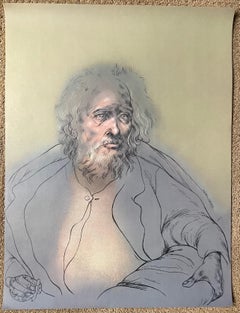 Offset Lithograph Drawing from "Portfolio" by Rafael Coronel, 1978