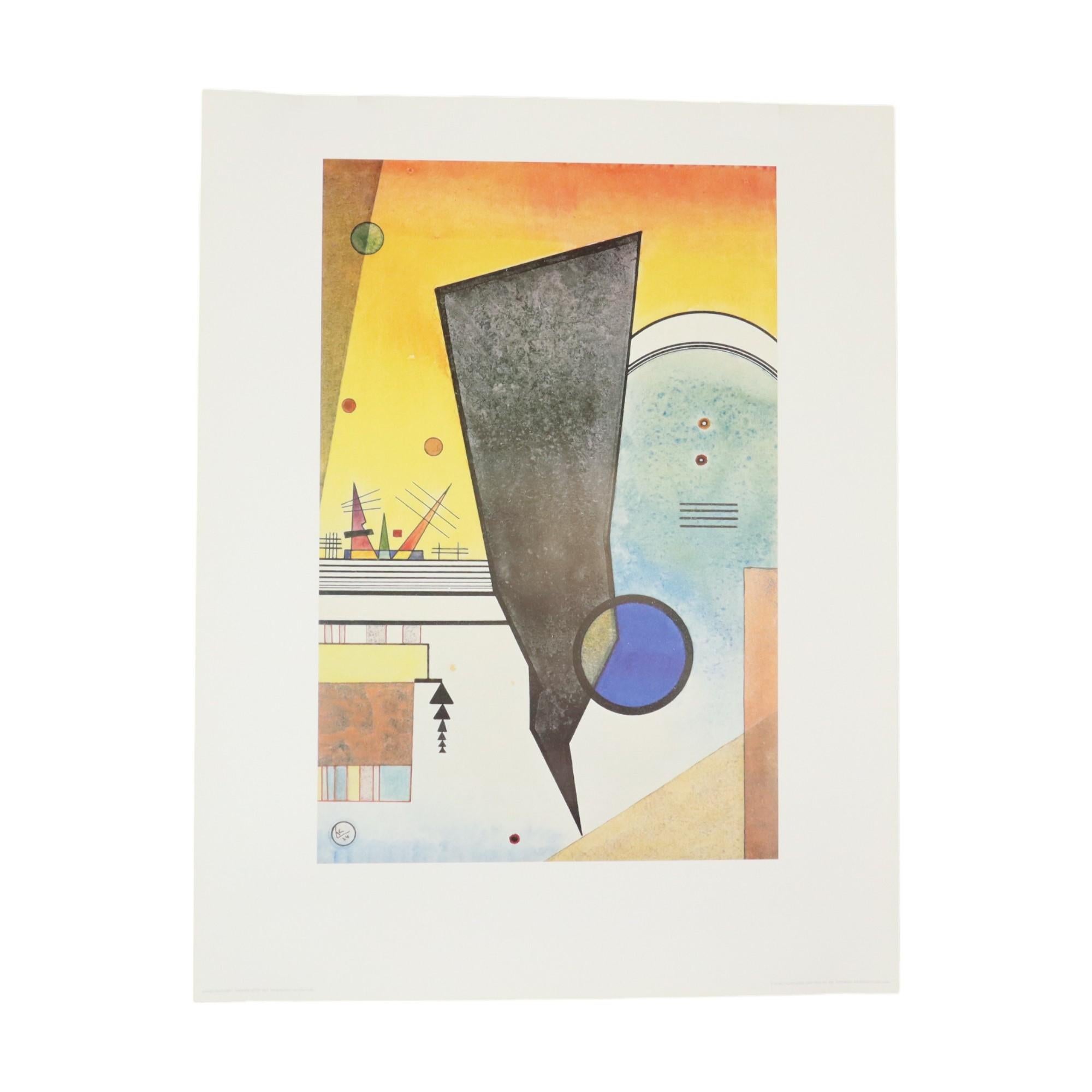 Belle affiche abstraite en lithographie offset de l'œuvre 
