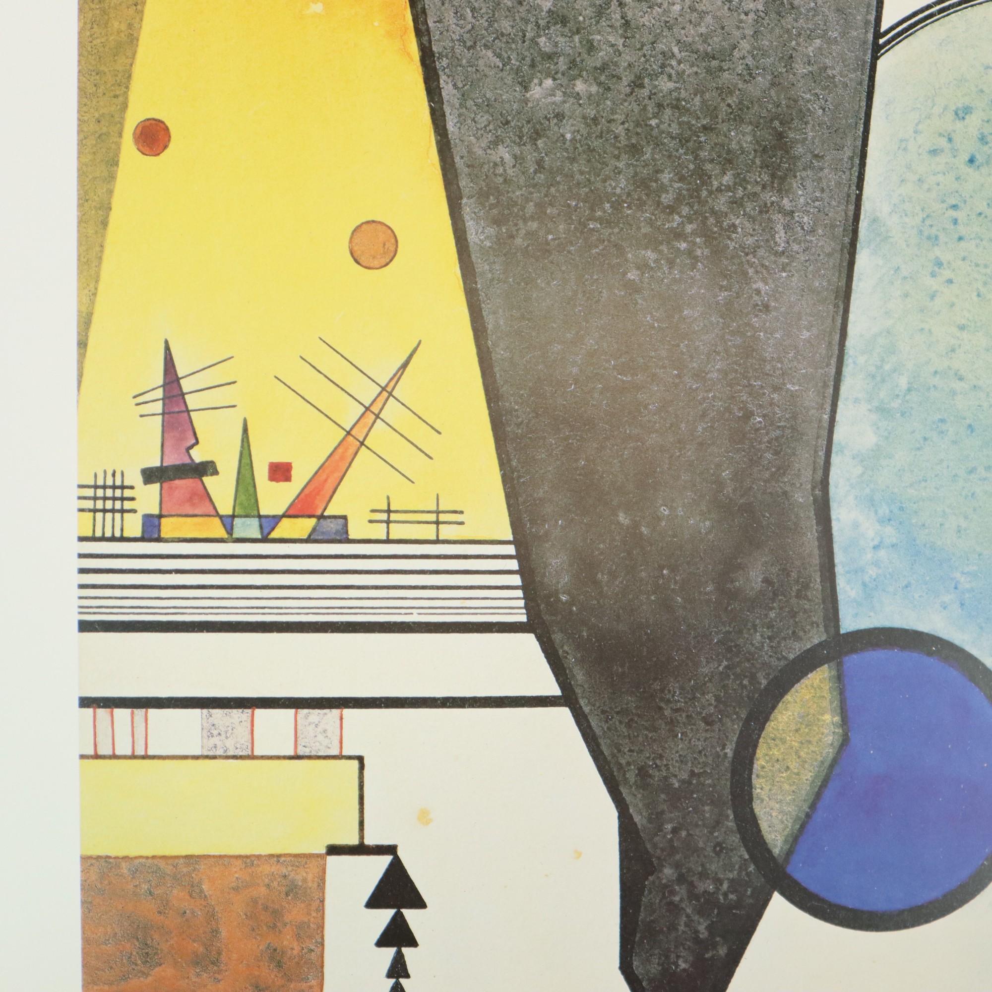 20ième siècle Lithographie Offset Wassily Kandinsky Curved Spitze 1924 Achenbach édition d'art en vente
