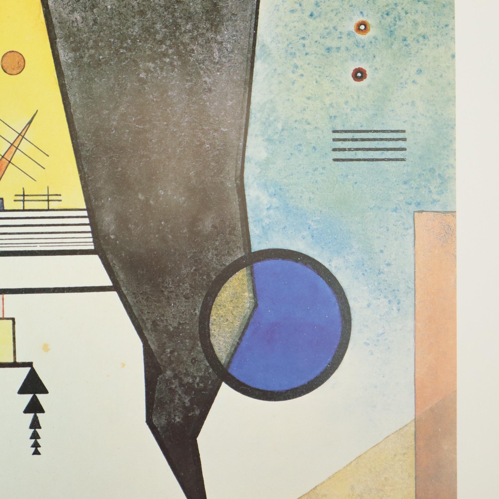 Papier Lithographie Offset Wassily Kandinsky Curved Spitze 1924 Achenbach édition d'art en vente