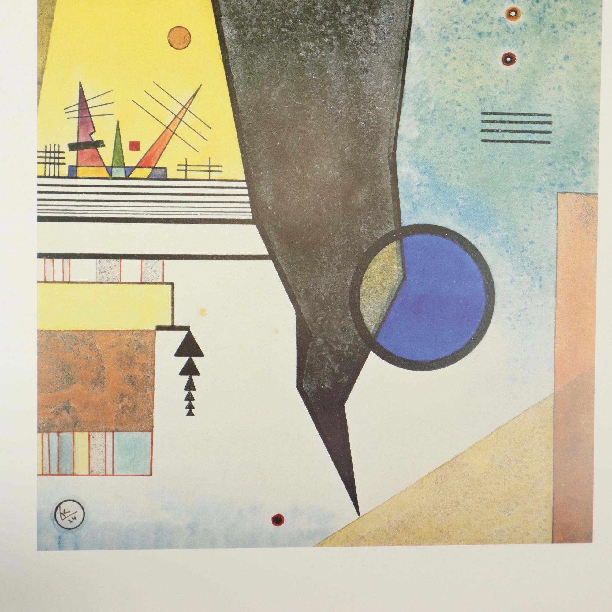 Lithographie Offset Wassily Kandinsky Curved Spitze 1924 Achenbach édition d'art en vente 1