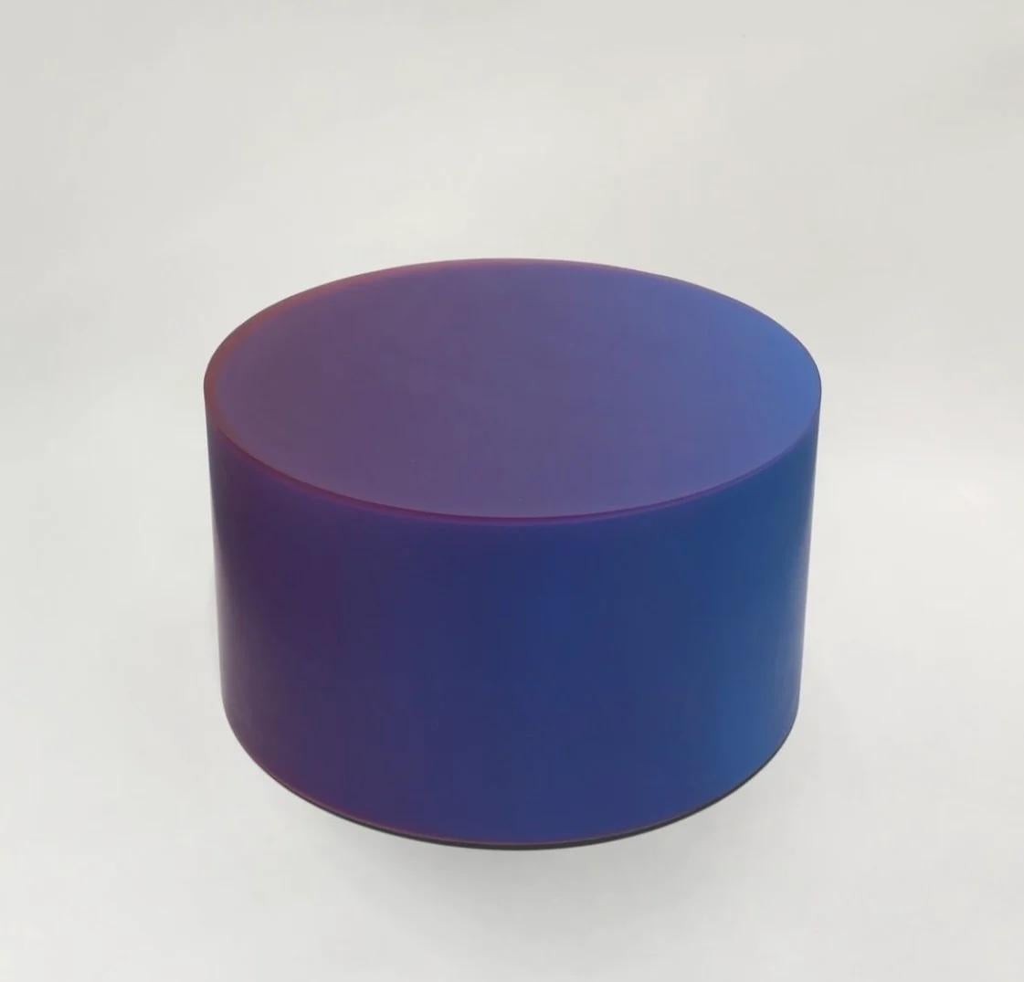 American OFFSET SHIFT Epoxy Resin Modern Coffee Table in Gradient Purple-Blue by Facture For Sale