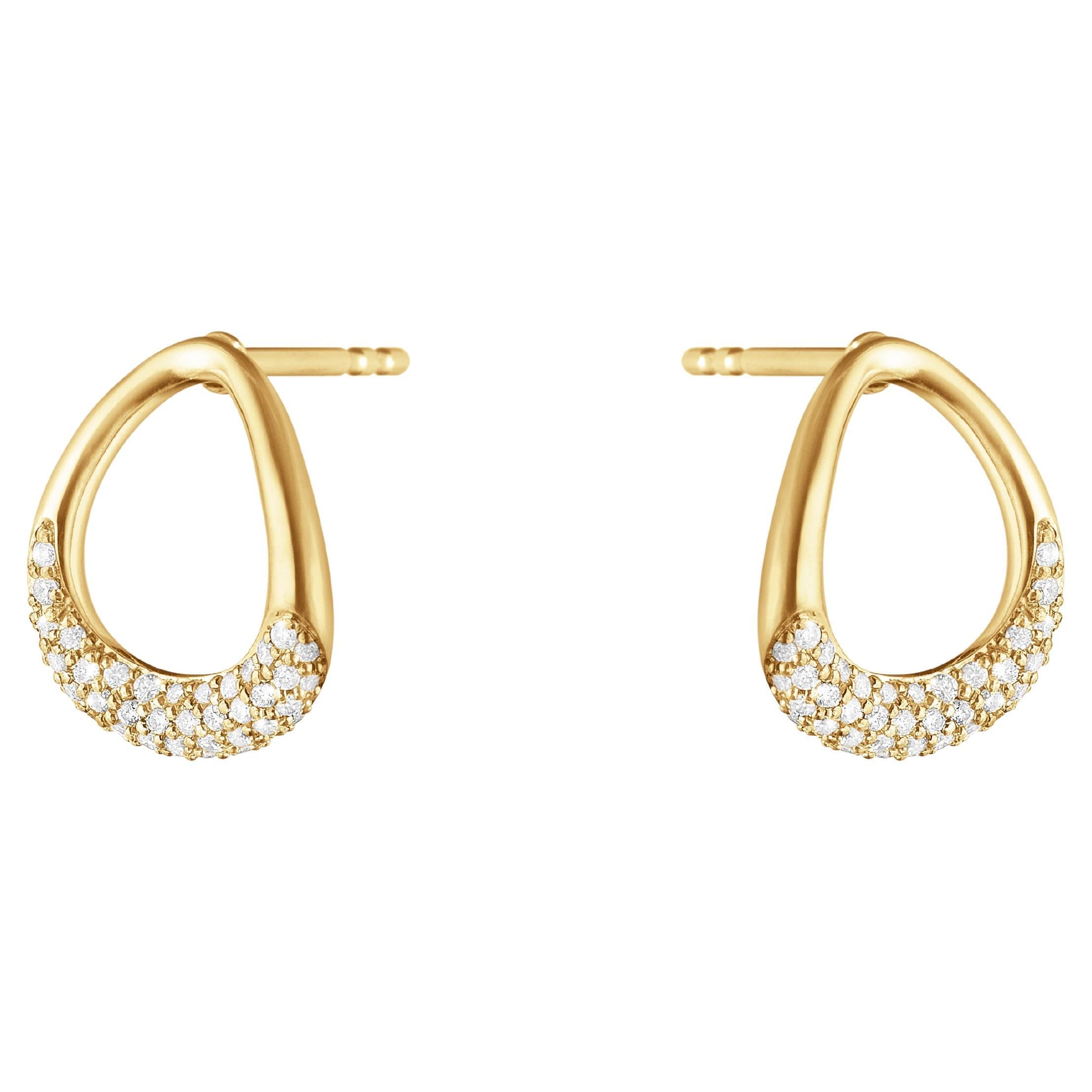 Offspring Earstud 1433D Yellow Gold Diamond Pave 0.19