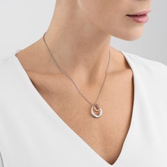 Offspring Pendant 433B Silver, 18 Karat Rose Gold