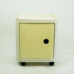 Offwhite Square Componibili Trolley by Anna Castelli for Kartell, Italy, 1960s