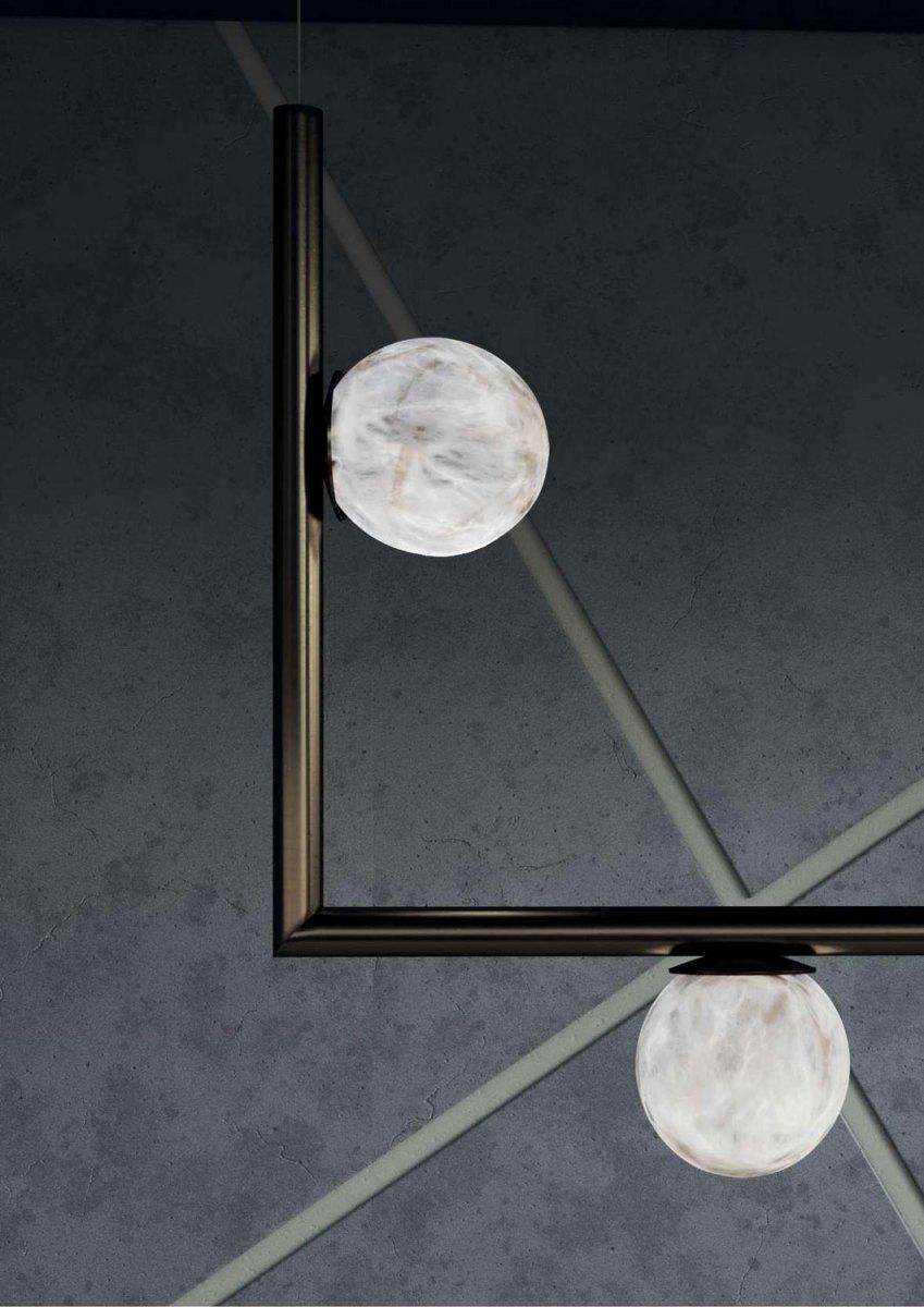 Ofione 1 Lámpara Colgante Latón Cepillado by Alabastro Italiano en Nuevo estado para la venta en Geneve, CH