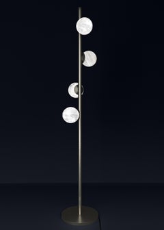 Ofione Brushed Black Metal Floor Lamp by Alabastro Italiano