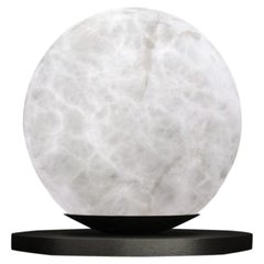 Lámpara de mesa Ofione de metal negro cepillado by Alabastro Italiano