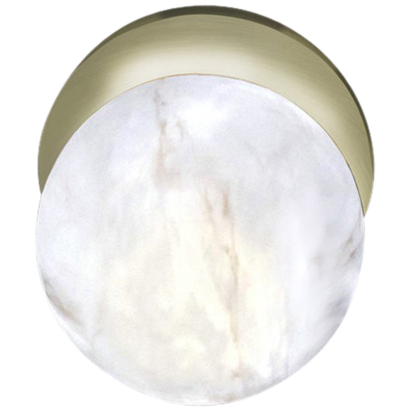 Ofione Applique in ottone spazzolato di Alabastro Italiano
