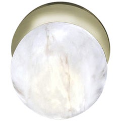 Ofione Applique in ottone spazzolato di Alabastro Italiano