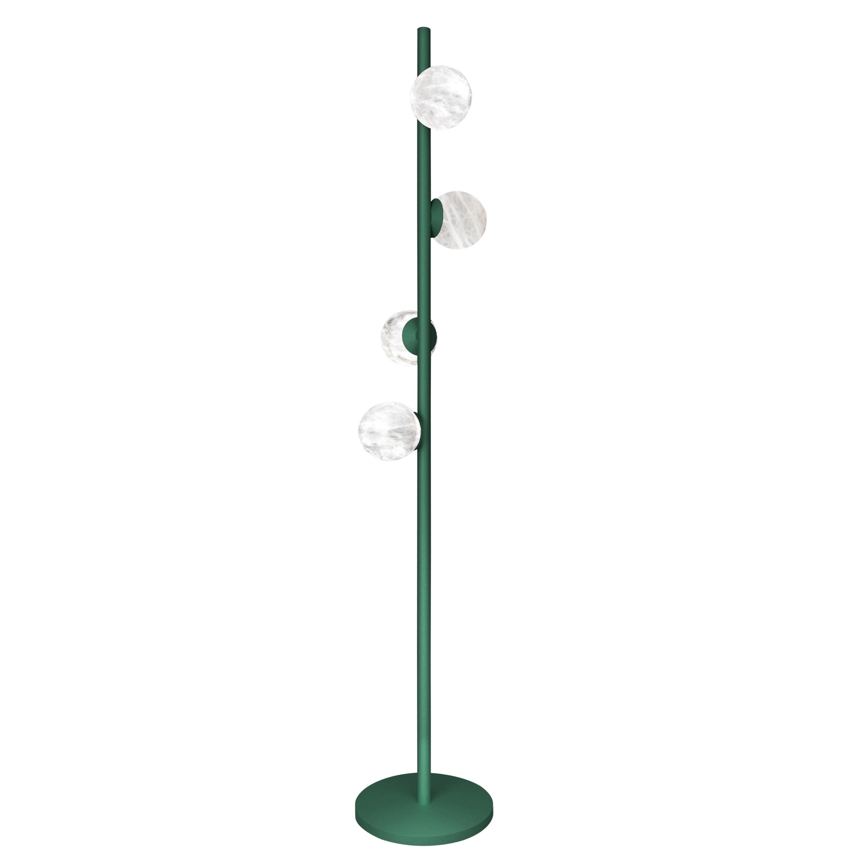 Lámpara de pie de metal verde Ofione Freedom by Alabastro Italiano