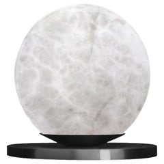 Lámpara de mesa Ofione de metal negro brillante by Alabastro Italiano