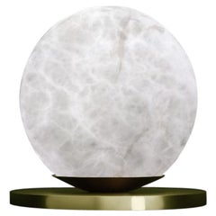 Ofione Tischlampe aus glänzendem Goldmetall von Alabastro Italiano