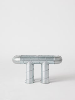 O.F.I.S Series, Reclaimed Tubular Steel Stool by Lucas Muñoz Muñoz
