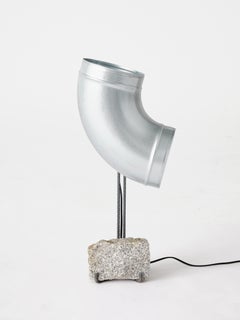O.F.I.S Series, Reclaimed Tubular Steel Table Lamp by Lucas Muñoz Muñoz