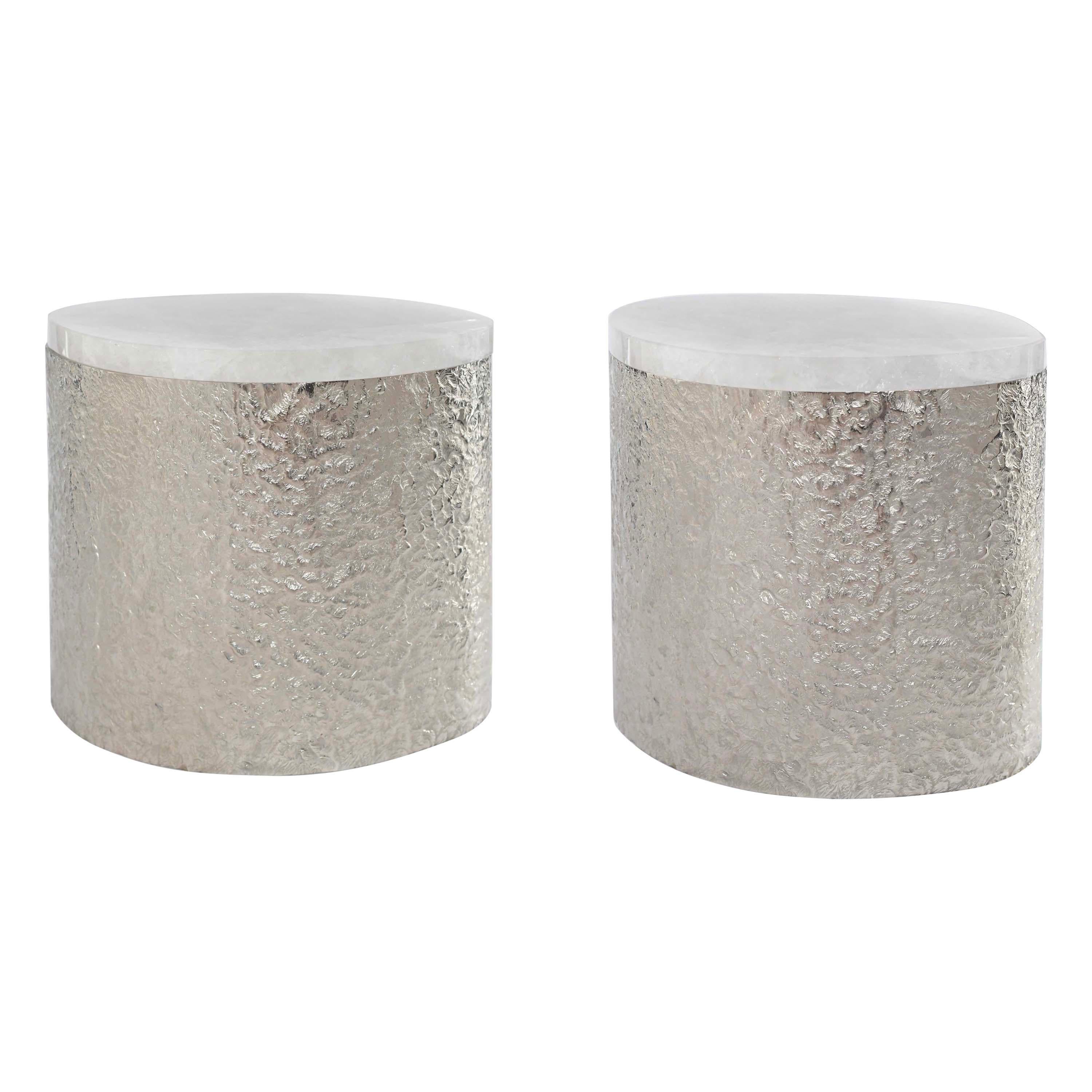 OFN Rock Crystal Cocktail Tables by Phoenix For Sale