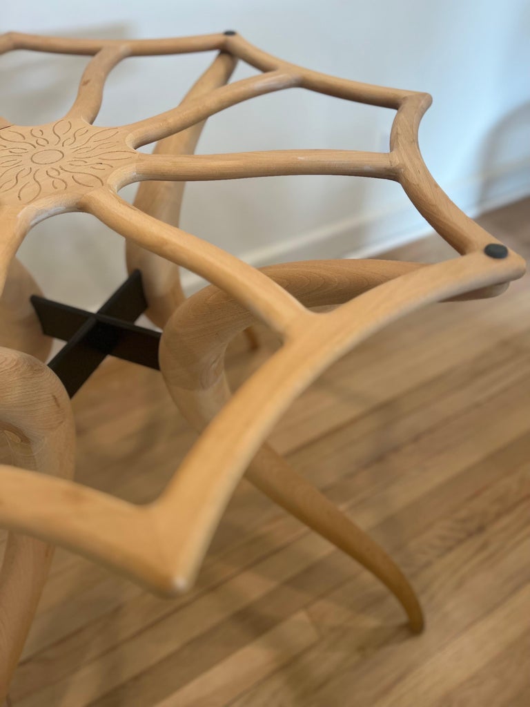 OFS Custom Sculptural Wood Carved Table Base For Sale at 1stDibs