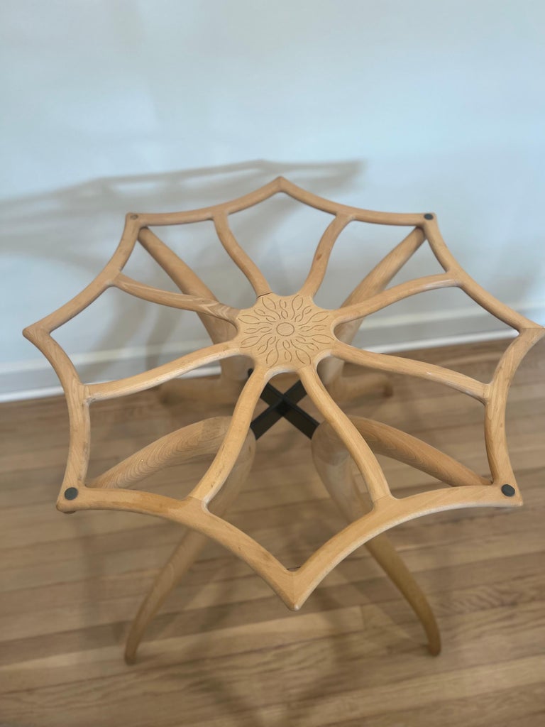 OFS Custom Sculptural Wood Carved Table Base For Sale at 1stDibs