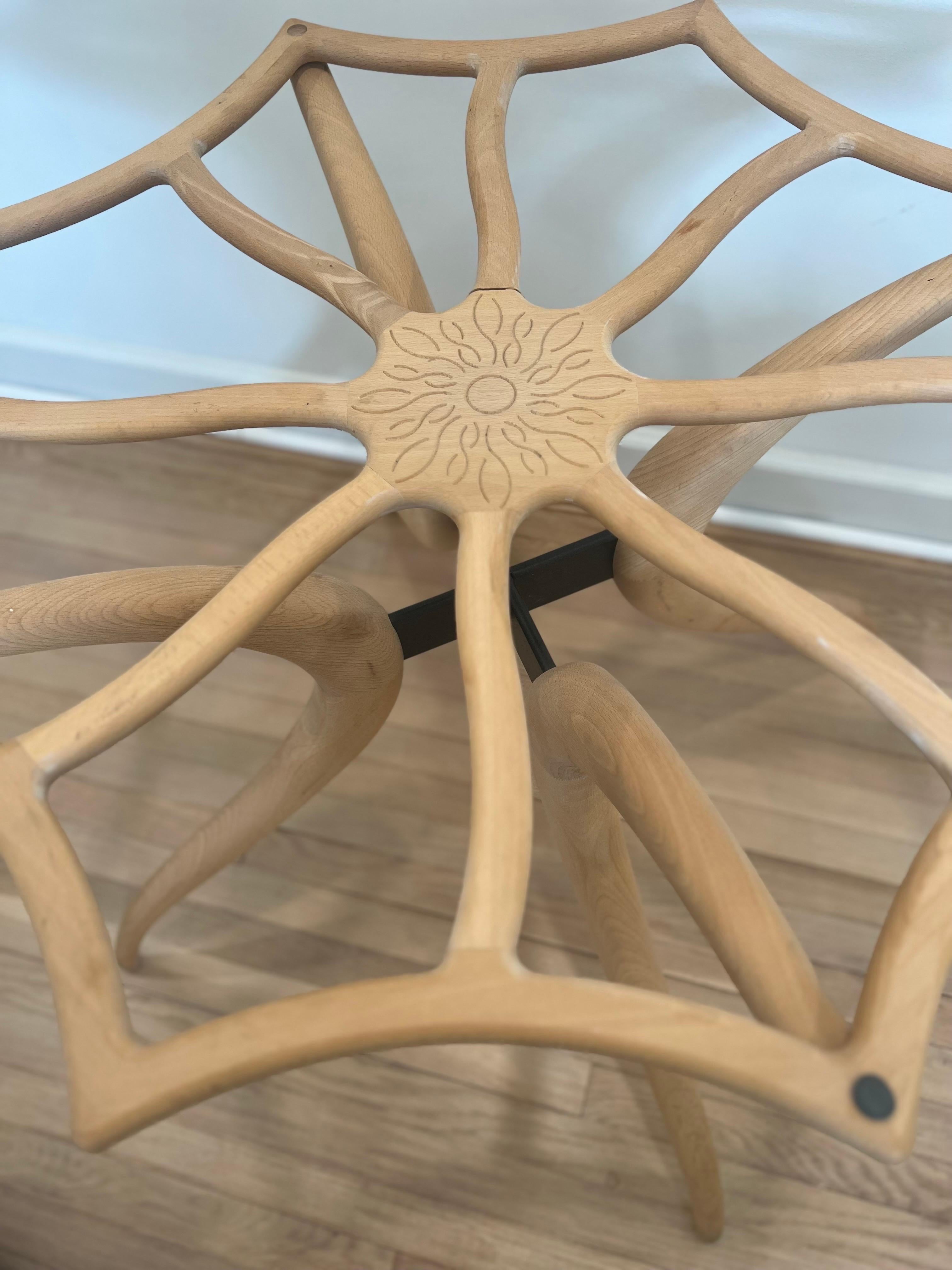Bois cintré OFS Base de table sculpturale en bois sur mesure  en vente