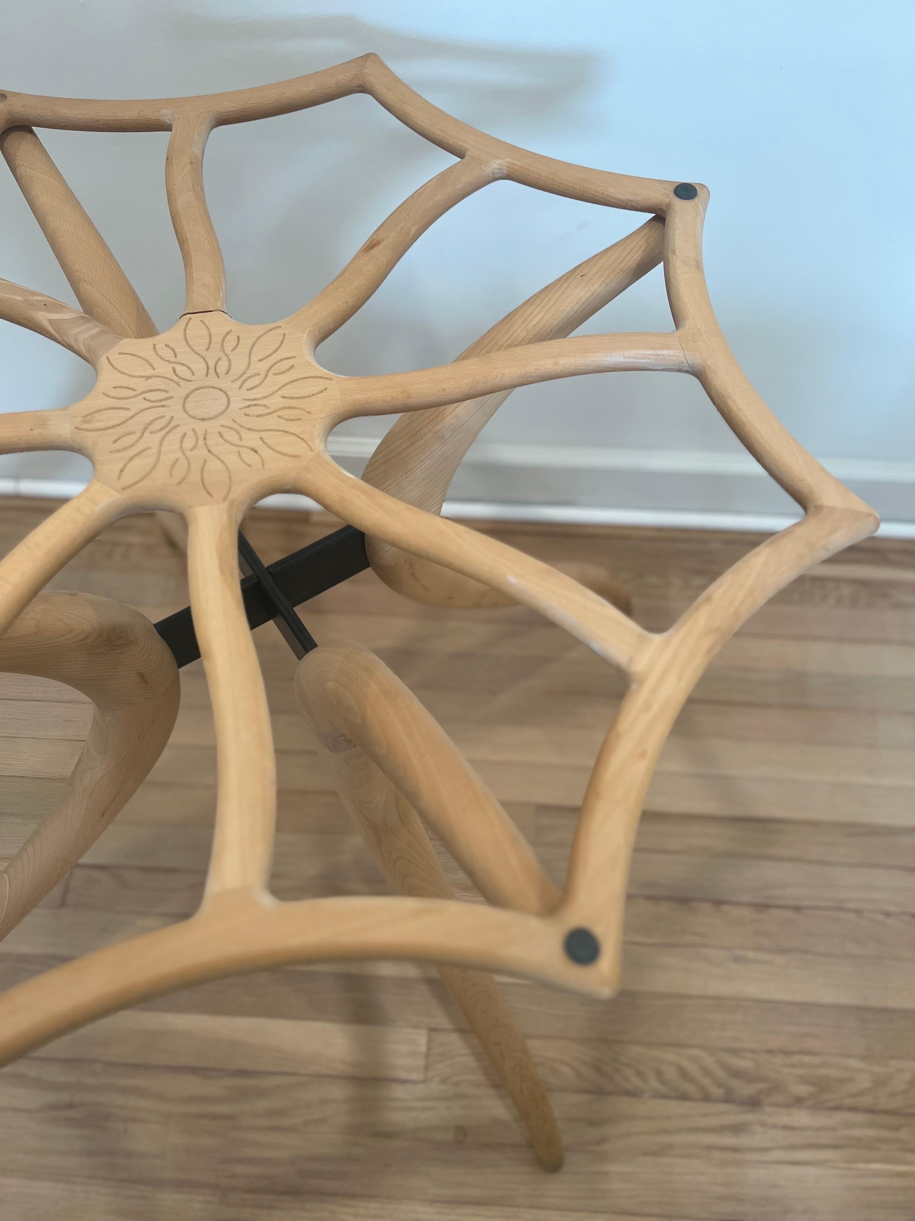 Bentwood OFS Custom Sculptural Wood Carved Table Base For Sale