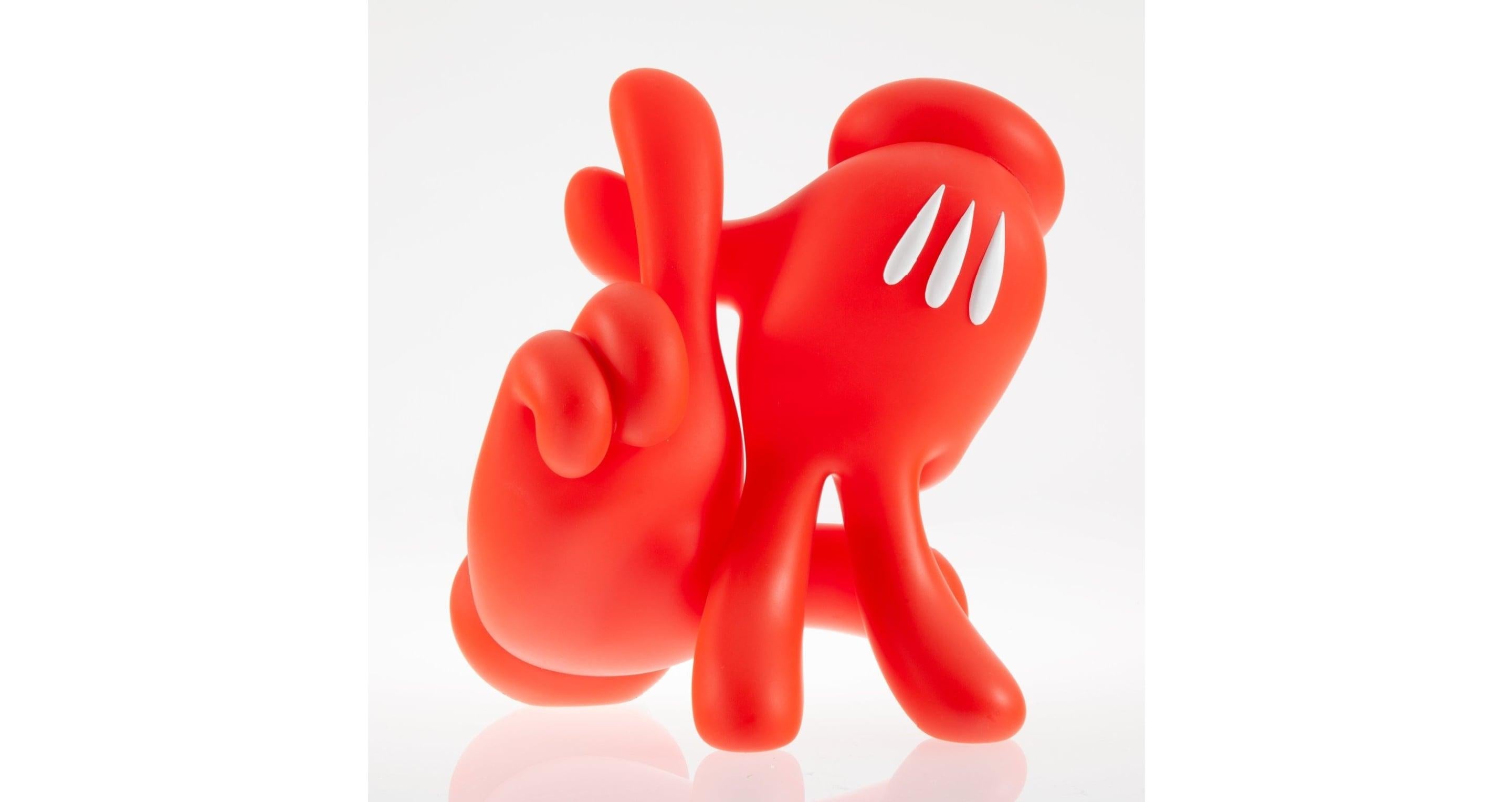 OG Slick Figurative Sculpture - LA Hands (Red Handed)