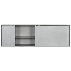 OG Wall-Mounted Shelf with Doors in Waxed Aluminum Plate by Jonathan Nesci
