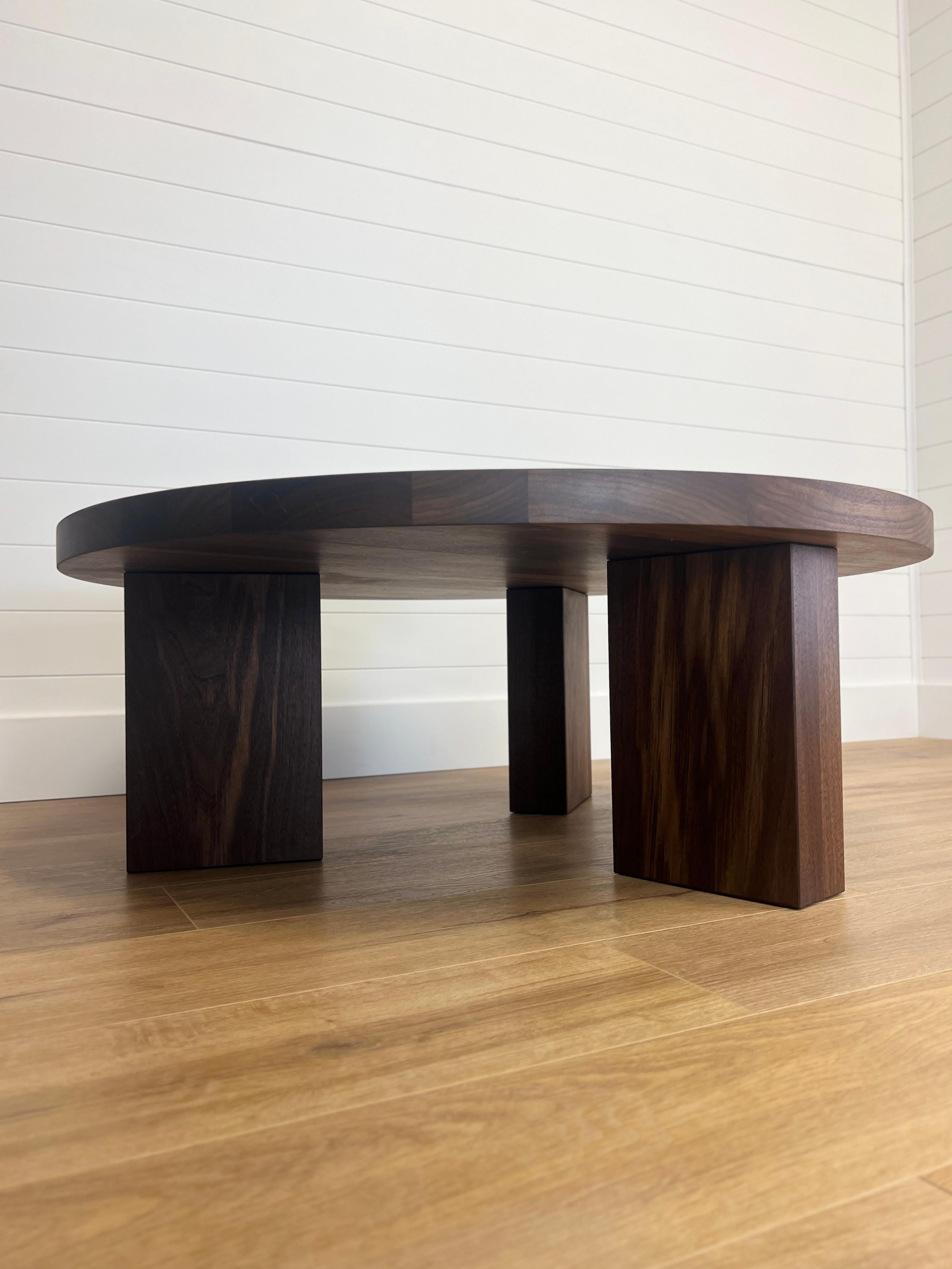 Contemporary OG Walnut Coffee Table  For Sale
