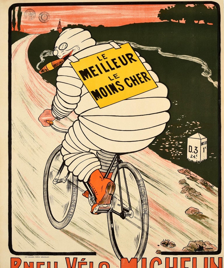 O'Galop - Original Antique Poster For Bicycle Tyres Pneu Velo Michelin Man  Bibendum Design at 1stDibs | vintage michelin man, giant michelin man, pneu  design
