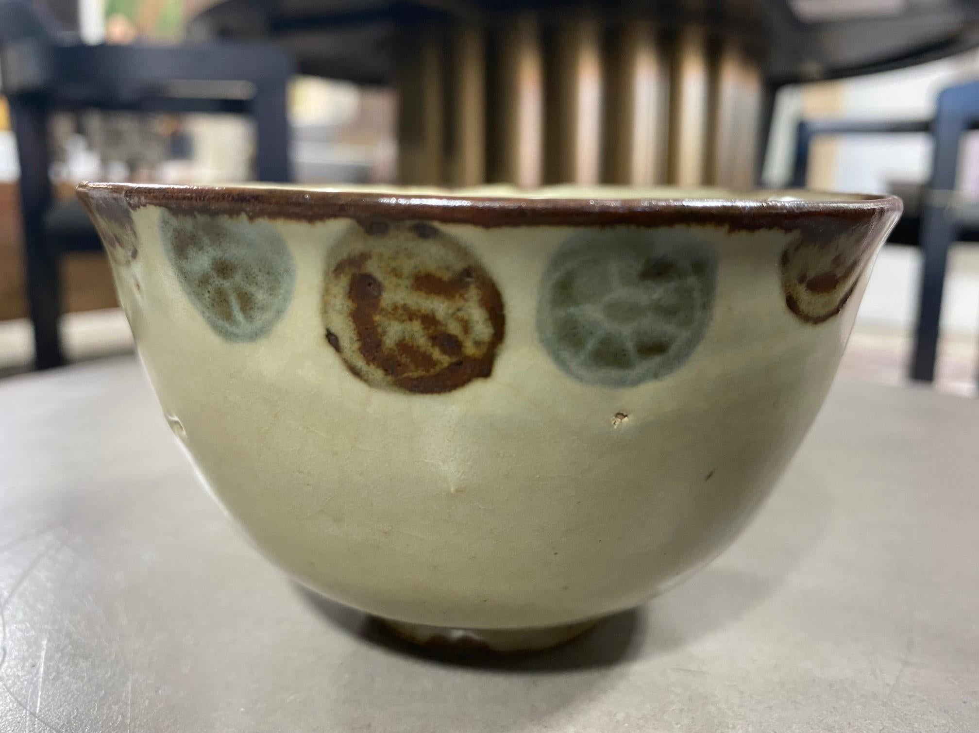 Ogata Kenzan, signierte japanische Teeschale aus Keramik aus der asiatischen Edo-Periode, Chawan im Angebot 4