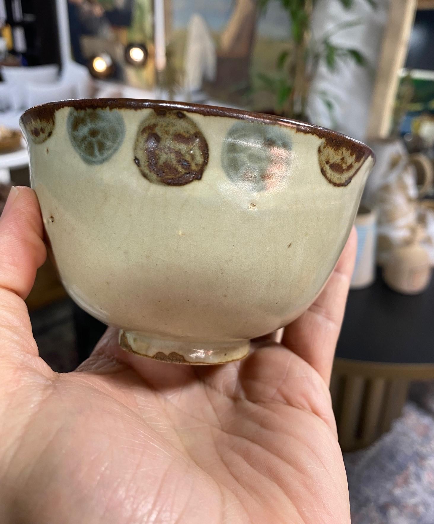 Ogata Kenzan Signed Japanese Asian Edo Period Pottery Tea Bowl Chawan For Sale 9