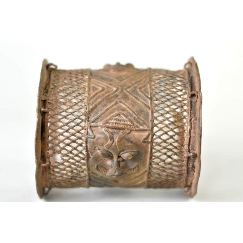Tribal Ogboni Society Bracelet in Copper Alloy For Sale