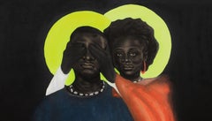 Black Girl Magic -21st Century, Contemporary, Figurative Portrait, Love, Couple
