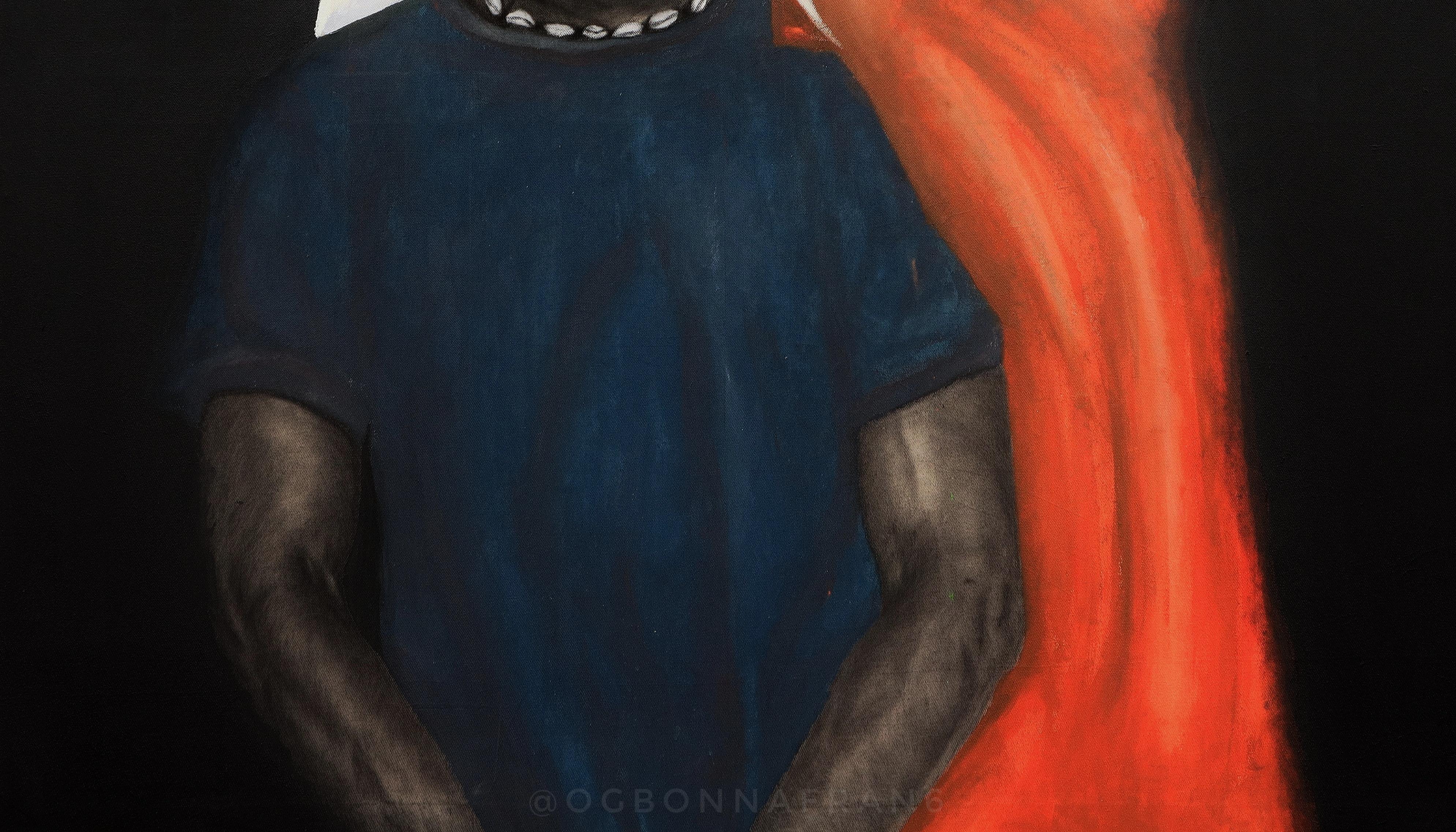 Black Girl Magic -Siglo XXI, Contemporáneo, Retrato Figurativo, Amor, Pareja - Figurative Painting Negro de Ogbonna Francis