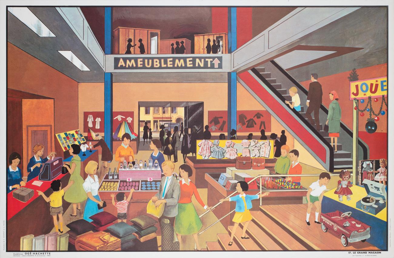 OGE HACHETTE 1960er Jahre Französischer doppelseitiger Bildungsanlass – NO.S 2 & 17 im Zustand „Hervorragend“ im Angebot in Bath, Somerset