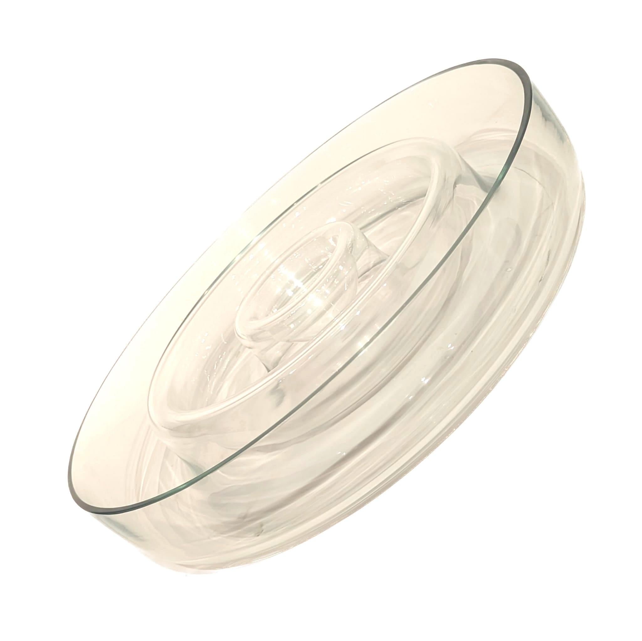 Oggetti Chip & Dip-Snackschale aus geblasenem Glas (Italienisch) im Angebot