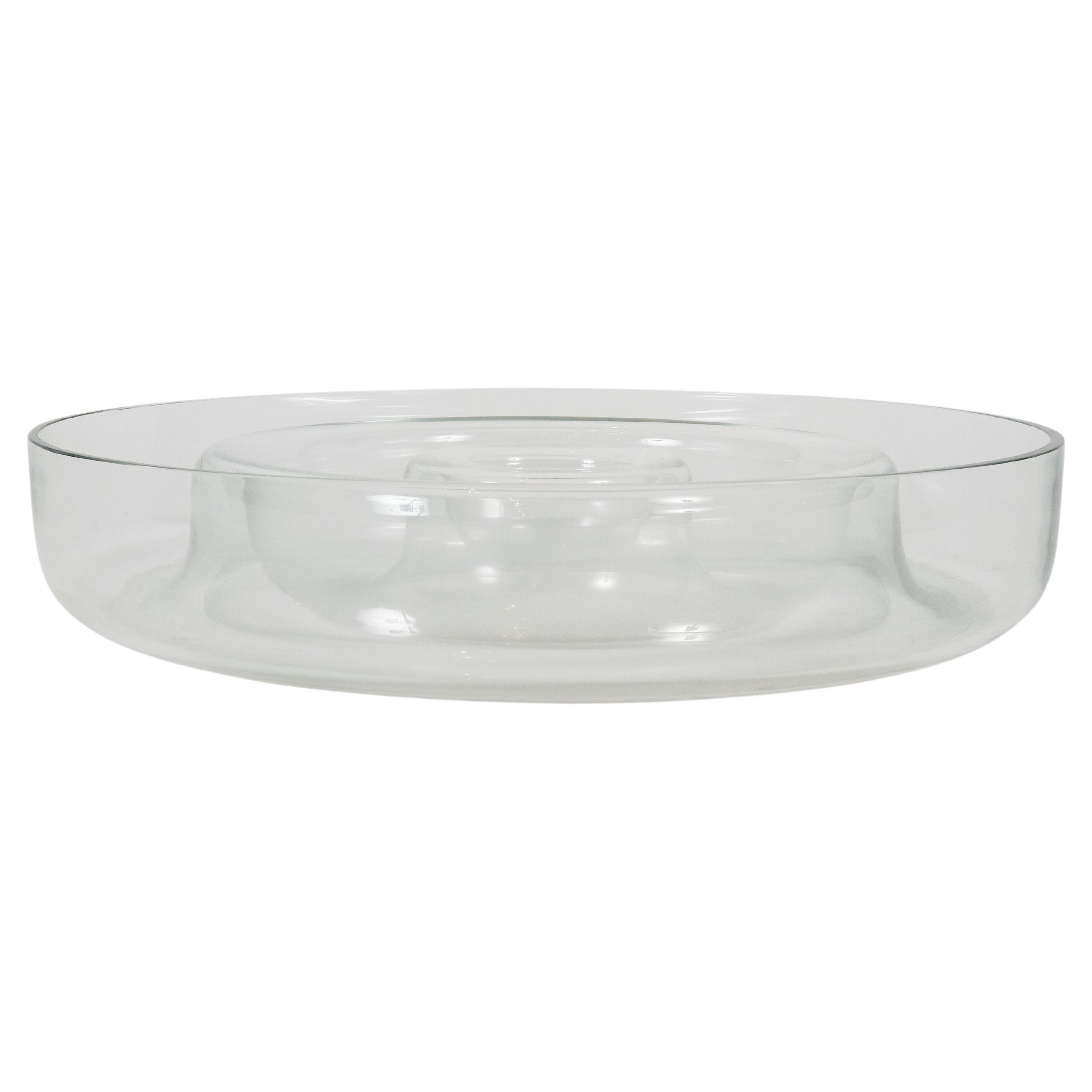 Oggetti Blown Glass Chip & Dip Snack Bowl
