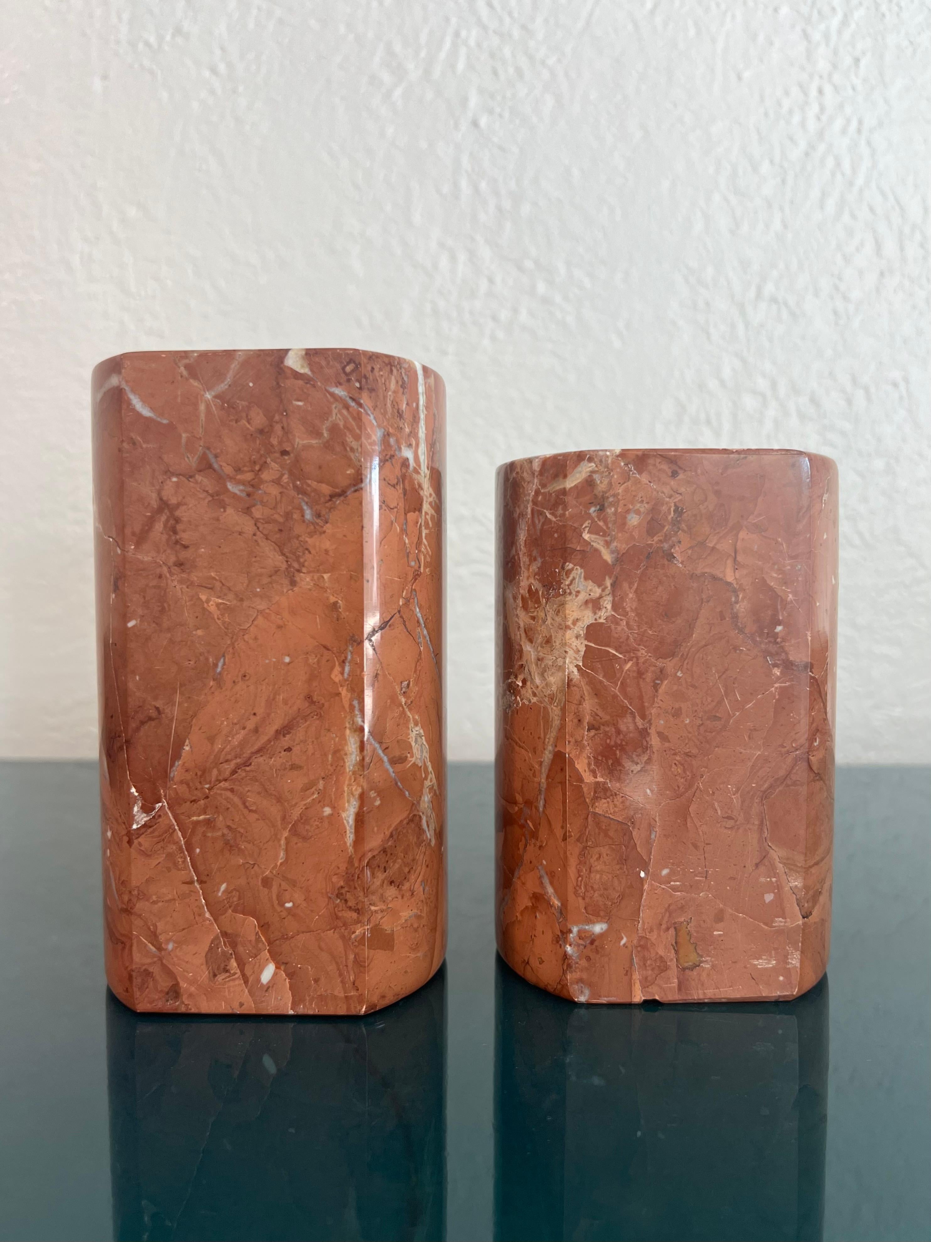 Mid-Century Modern Oggetti Italian Marble Bookends For Sale