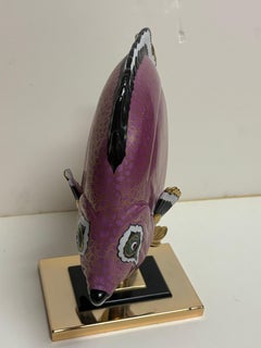 “large porcelain fish sculpture from the 1980s”