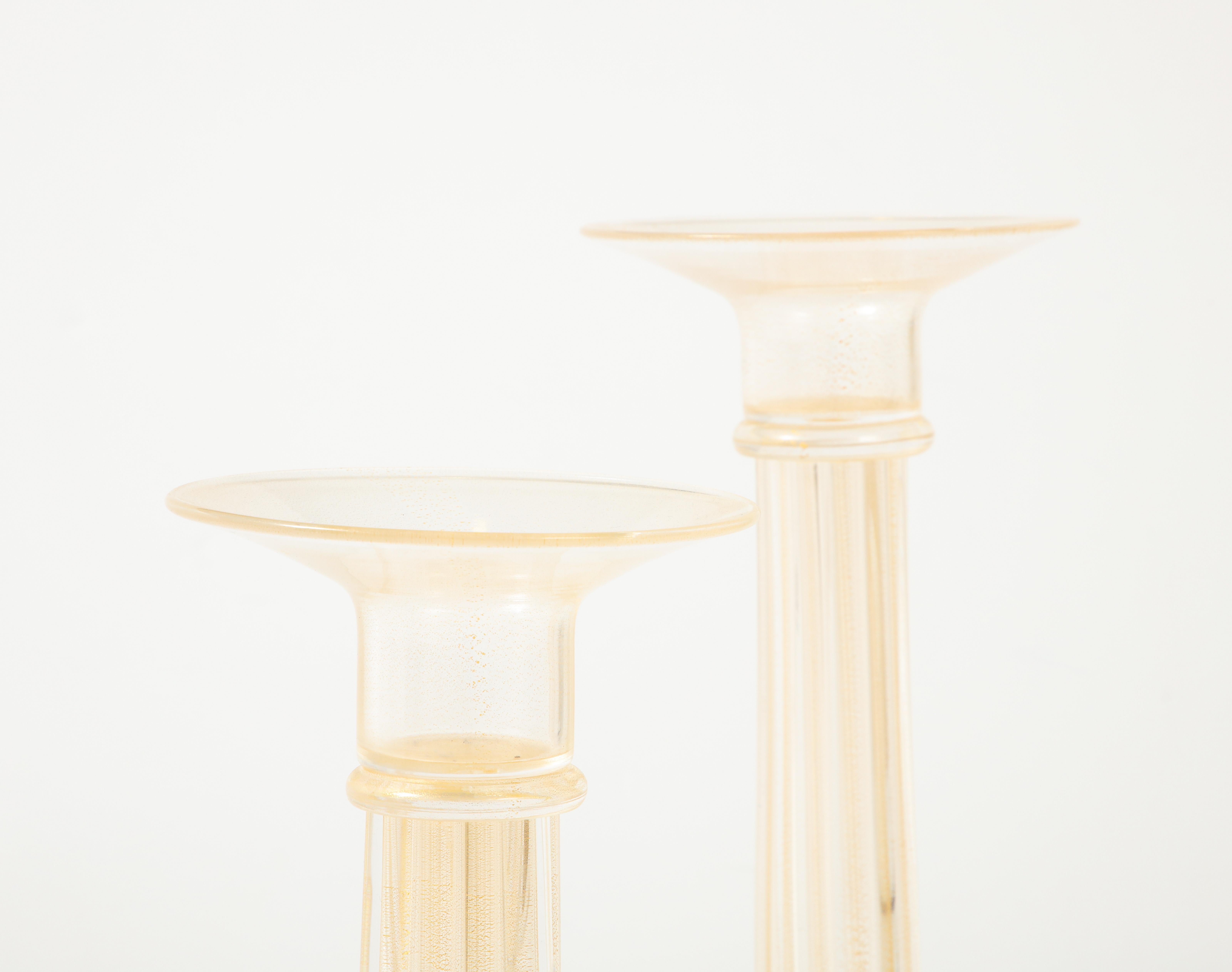 Oggetti Murano Große Murano-Glas-Kerzenständer im Angebot 1