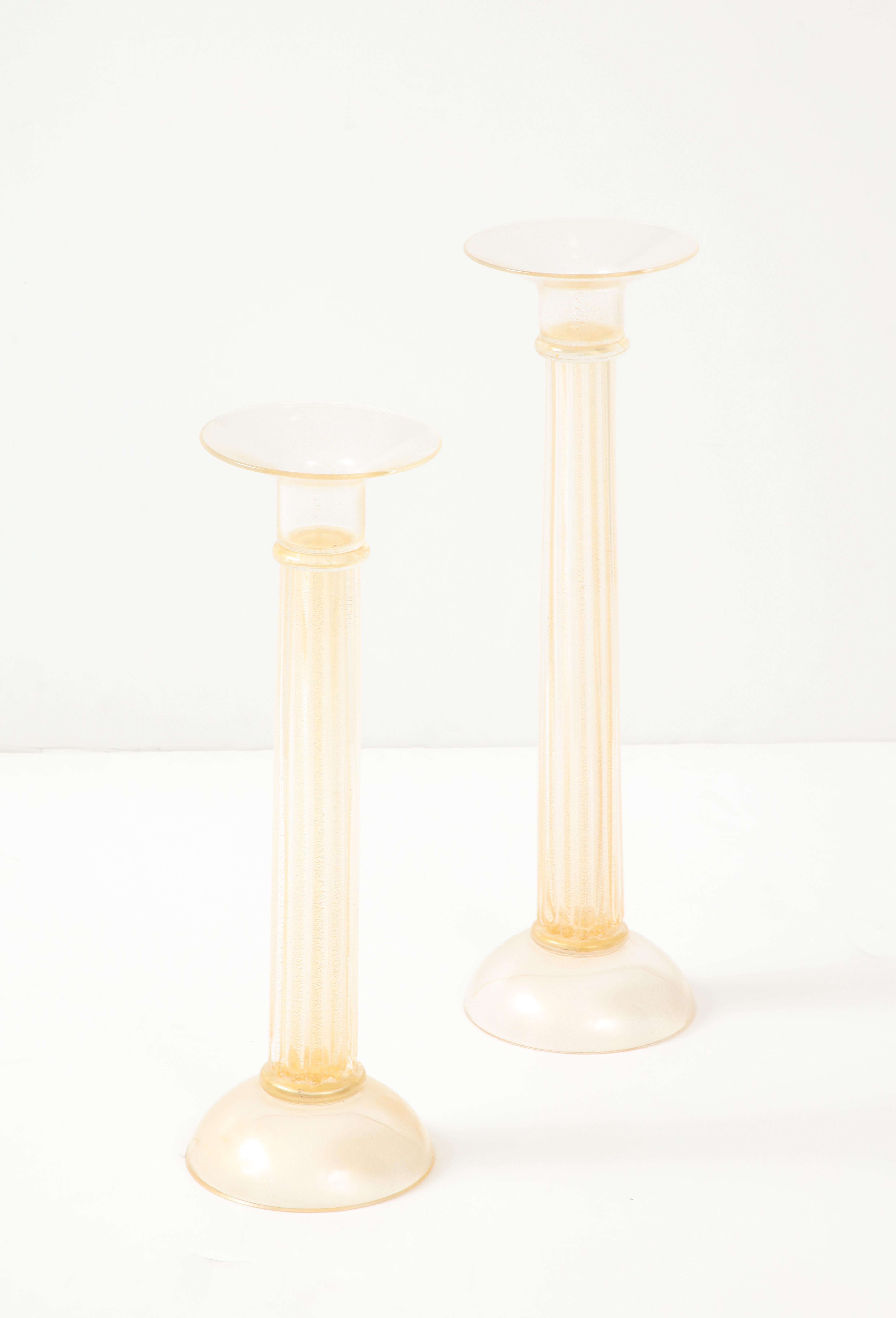 Oggetti Murano Große Murano-Glas-Kerzenständer (Ende des 20. Jahrhunderts) im Angebot