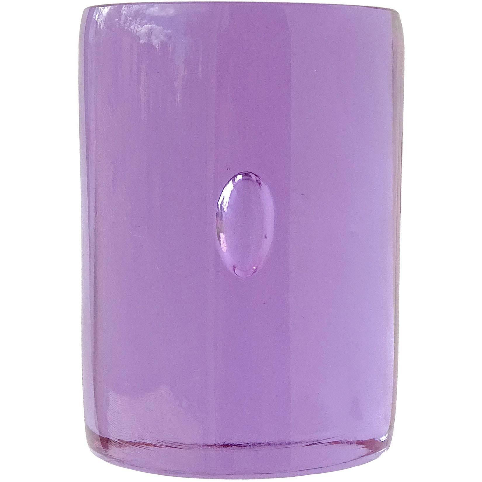 Oggetti Murano Signed Purple Alexandrite Italian Art Glass Sculpture Paperweight