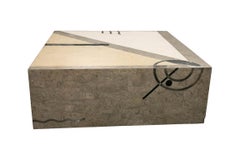 Oggetti Tavola Marble and Metal Inlay Coffee Table